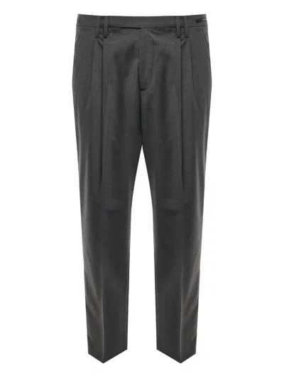 Michael Coal Pleated Trousers In Gray