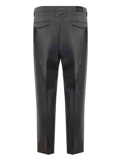 Michael Coal Pleated Trousers In Gray