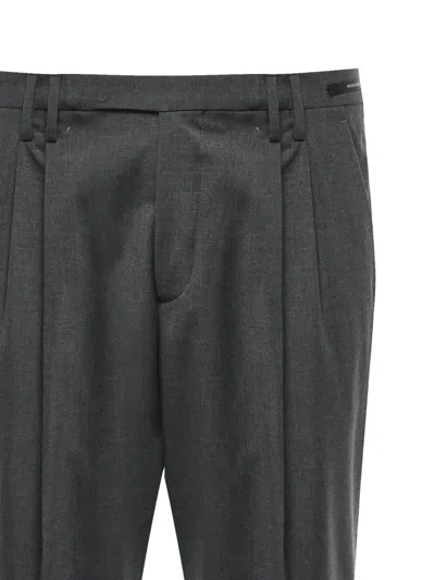 Michael Coal Pleated Trousers In Gray