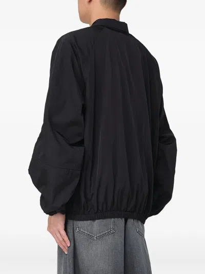 Jw Anderson Essential Zip-up Windbreaker Jacket In Black