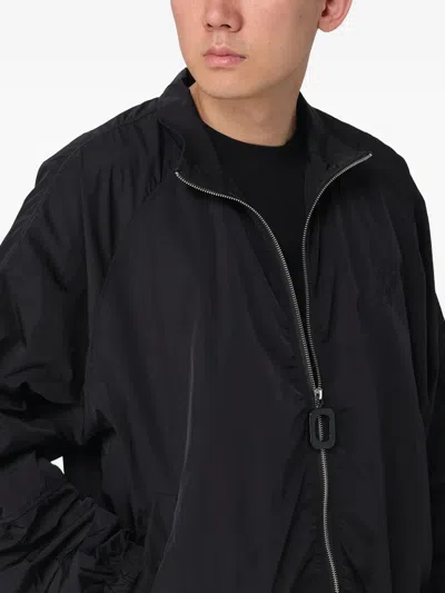 Jw Anderson Essential Zip-up Windbreaker Jacket In Black