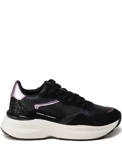 Crime London Glitter-insert Platform Sneakers