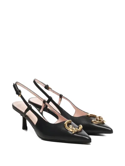 Coccinelle 65mm C-me Logo Sling Back Heeled Pumps