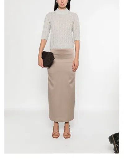 Brunello Cucinelli Long Skirt With Back And Side Slits