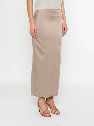 Brunello Cucinelli Long Skirt With Back And Side Slits