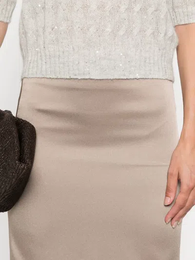Brunello Cucinelli Long Skirt With Back And Side Slits