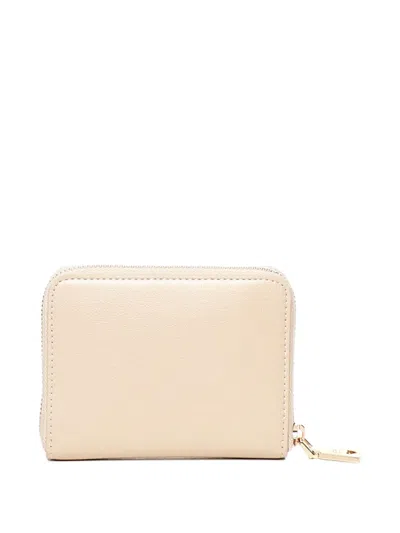 Love Moschino Compact Dimensions Zip Around Wallet In Neutral