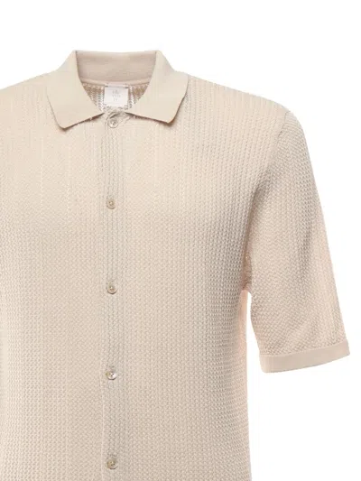 Eleventy Sand Cotton Regular Fit Shirt In Neutral