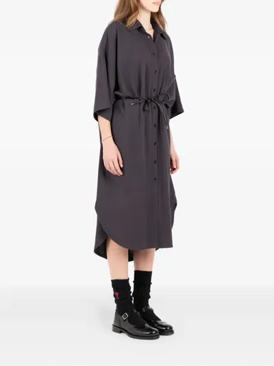 Société Anonyme Shirt Midi Dress In Gray