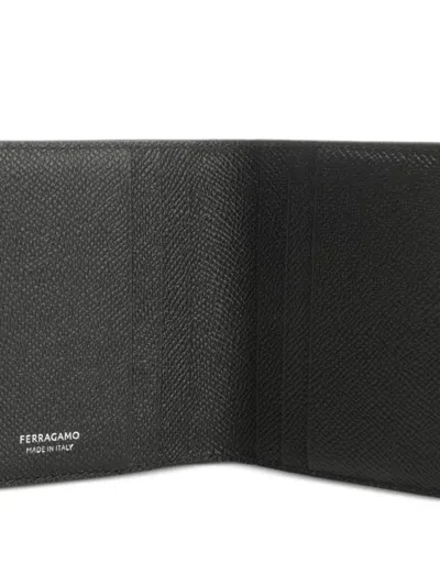 Ferragamo Micro Gancio Flap Card Holder Wallets Green In Green