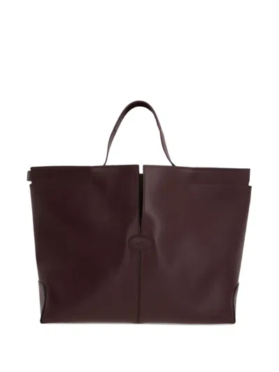 Tod's Medium Di Folio Double-handle Calfskin Tote Bag