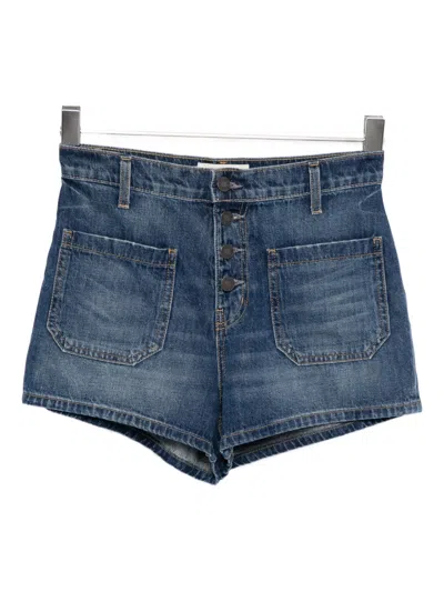 Nili Lotan Harley Denim Shorts Classic Wash In Blue