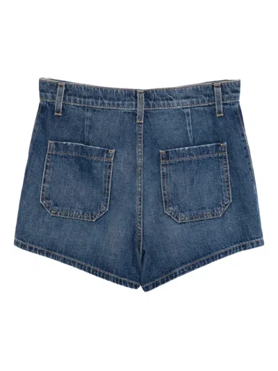 Nili Lotan Harley Denim Shorts Classic Wash In Blue
