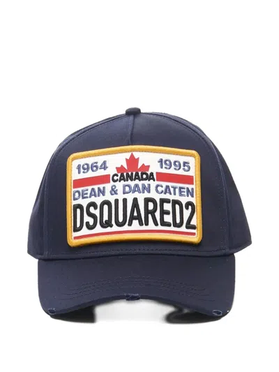 Dsquared2 Logo-patch Adjustable Cap In Blue