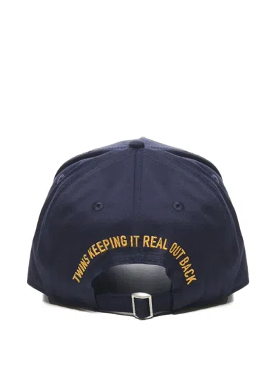 Dsquared2 Logo-patch Adjustable Cap In Blue