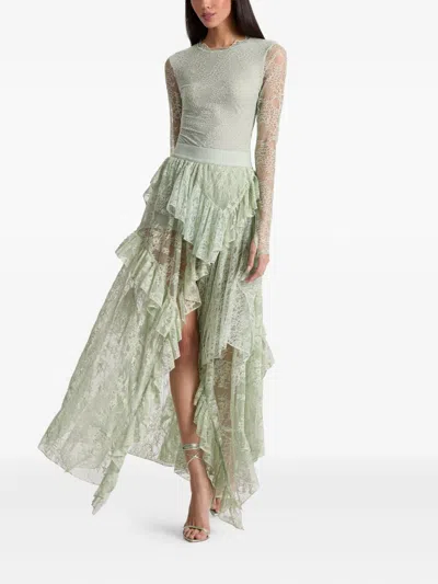 Alice And Olivia Ruffled Lace Skirt