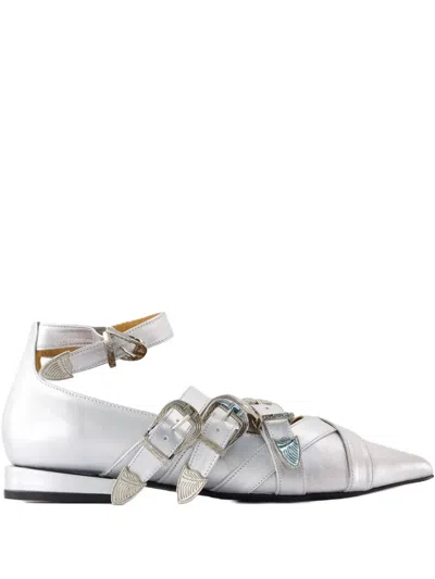 Toga Buckle-strap Pointed Ballet Flats