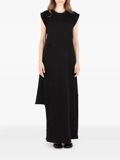 Société Anonyme Trinity Pocket Asymmetrical Maxi Dress In Black