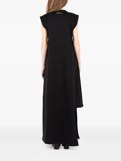 Société Anonyme Trinity Pocket Asymmetrical Maxi Dress In Black