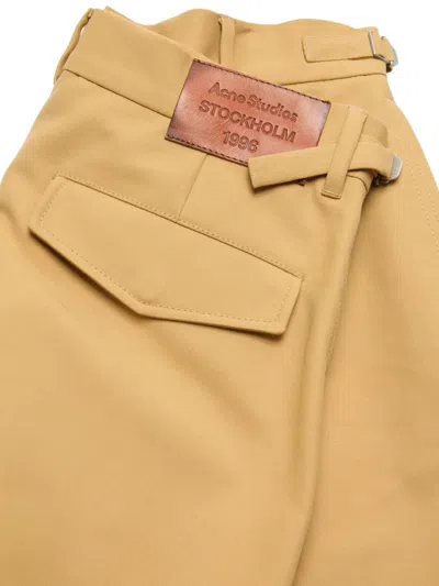 Acne Studios Logo-patch Shorts In Neutral