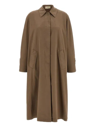 The Row Concealed-button Cape Coat In Brown