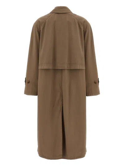 The Row Concealed-button Cape Coat In Brown