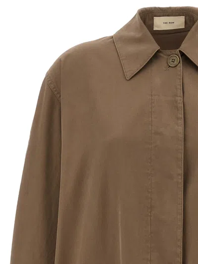 The Row Concealed-button Cape Coat In Brown