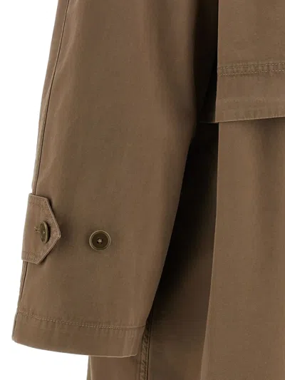 The Row Concealed-button Cape Coat In Brown