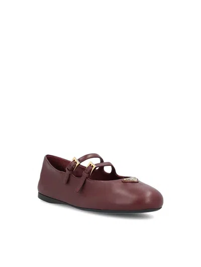 Prada Low Shoes In Red