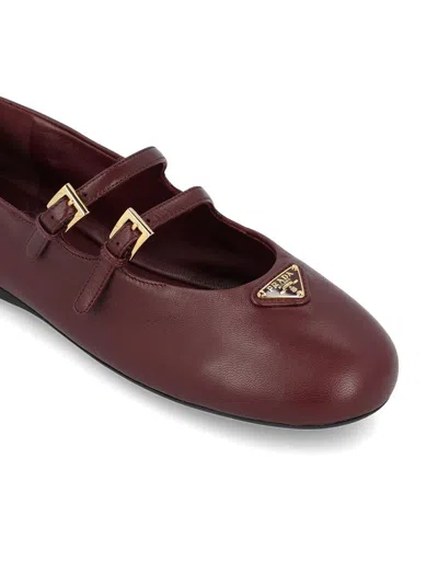 Prada Low Shoes In Red