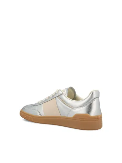 Valentino Garavani Women Gold Laminated Calfskin Upvillage Sneakers In Neutral