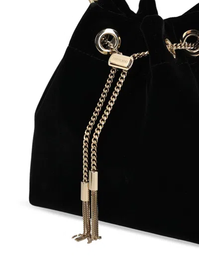 Jimmy Choo Bonbon Handbag With Drawstring Closure And Circular Metal Handle