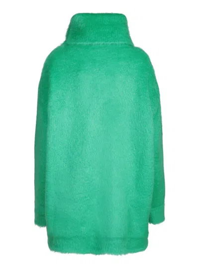 Gucci Mohair-blend Mini Sweater Dress Women In Blue