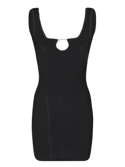 Jacquemus La Mini Robe Sierra Knitted Mini Dress In Black
