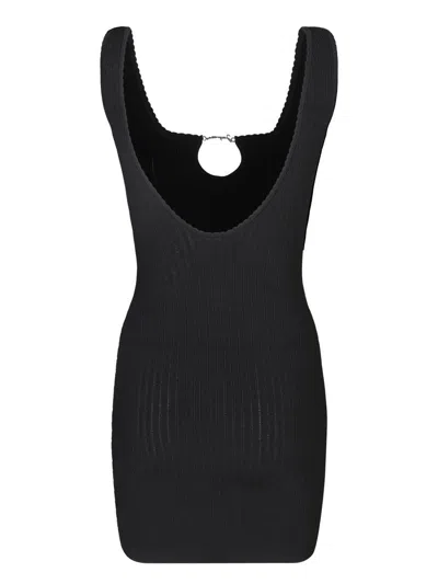 Jacquemus La Mini Robe Sierra Knitted Mini Dress In Black