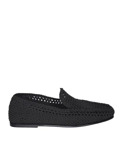 Dolce & Gabbana Man Loafers Black Size 9 Polyester In Black