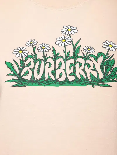 Burberry Vibrant Floral Print Cotton T-shirt In Neutral