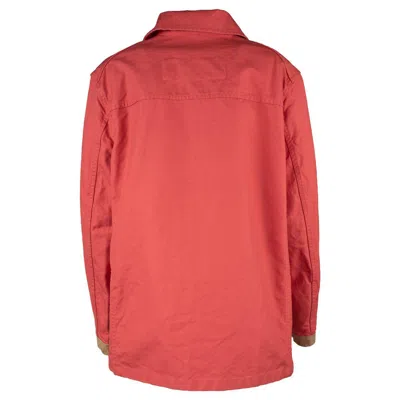 Fay Coral Canvas Jacket In Red