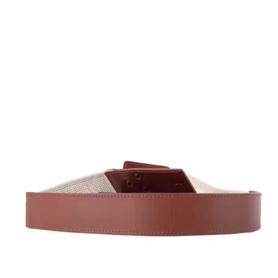 Fay Canvas And Nappa Leather Elastic Belt