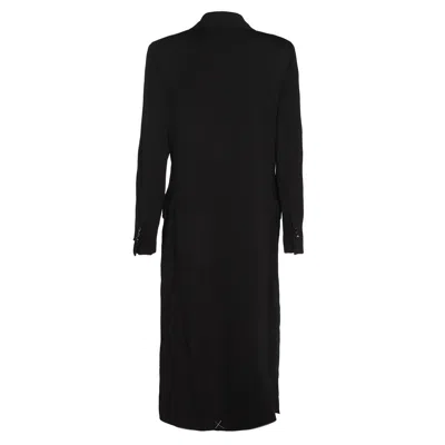 Bottega Veneta Matte Jersey Double Breasted Duster In Black
