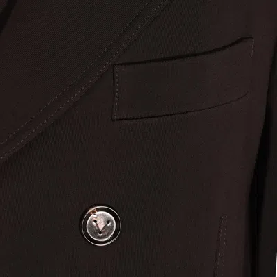 Bottega Veneta Matte Jersey Double Breasted Duster In Black
