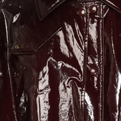 Chloé Glossy Cape Silhouette Jacket In Brown