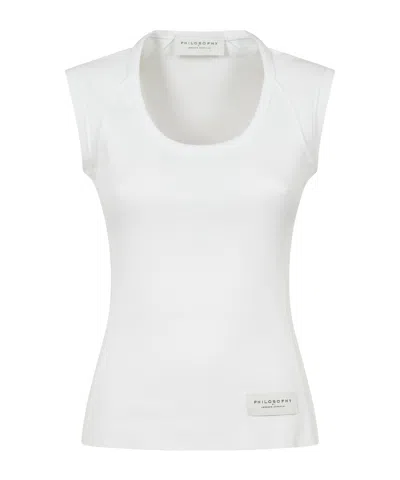 Philosophy Di Lorenzo Serafini Logo Patch T-shirt In White