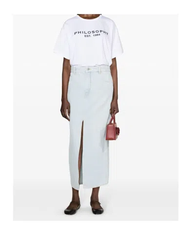 Philosophy Di Lorenzo Serafini Lettering Print T-shirt In White