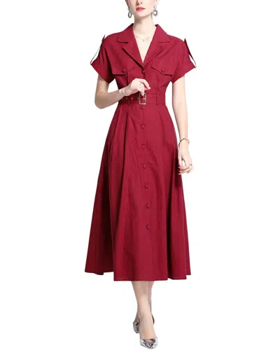 Kaimilan Midi Dress In Red