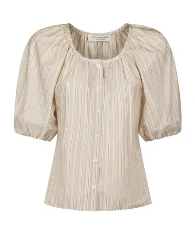 Philosophy Di Lorenzo Serafini Striped Blouse With Buttons