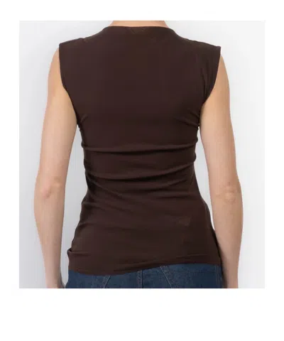 Philosophy Di Lorenzo Serafini Layered Boat Neck Blouse In Brown