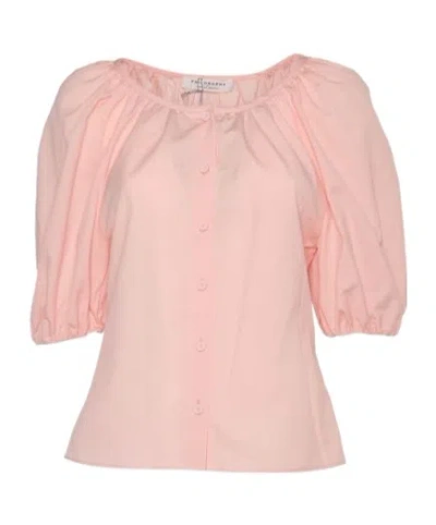 Philosophy Di Lorenzo Serafini Puff Sleeve Blouse With Relaxed Fit In Pink