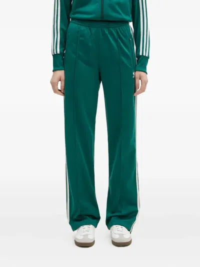 Adidas Originals Side-striped Track Pants In Green
