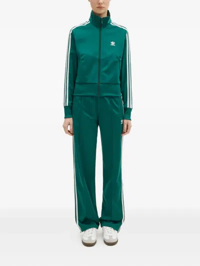 Adidas Originals Side-striped Track Pants In Green